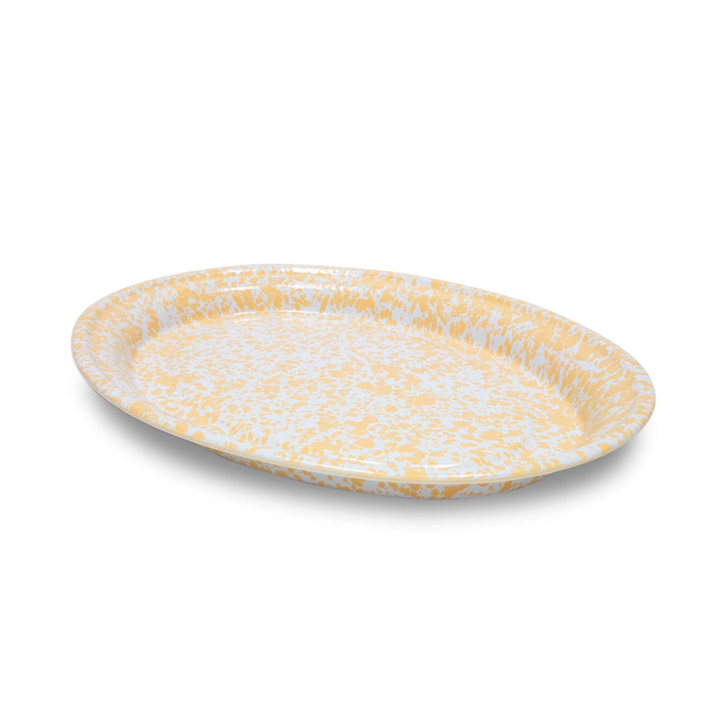 Splatter Enamelware Oval Platter (Color Variants)