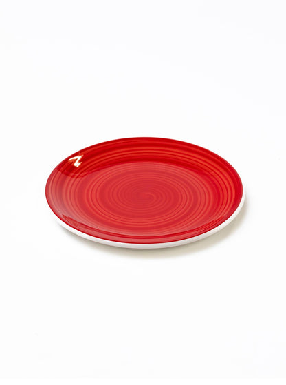 Spirale Red Lunch Plate