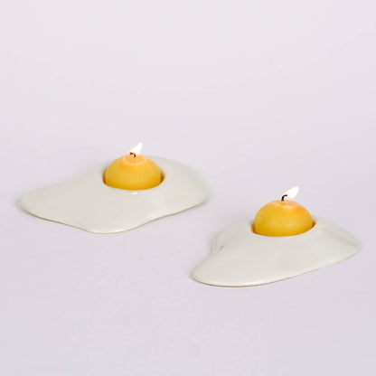 Ceramic Egg Candle Holder