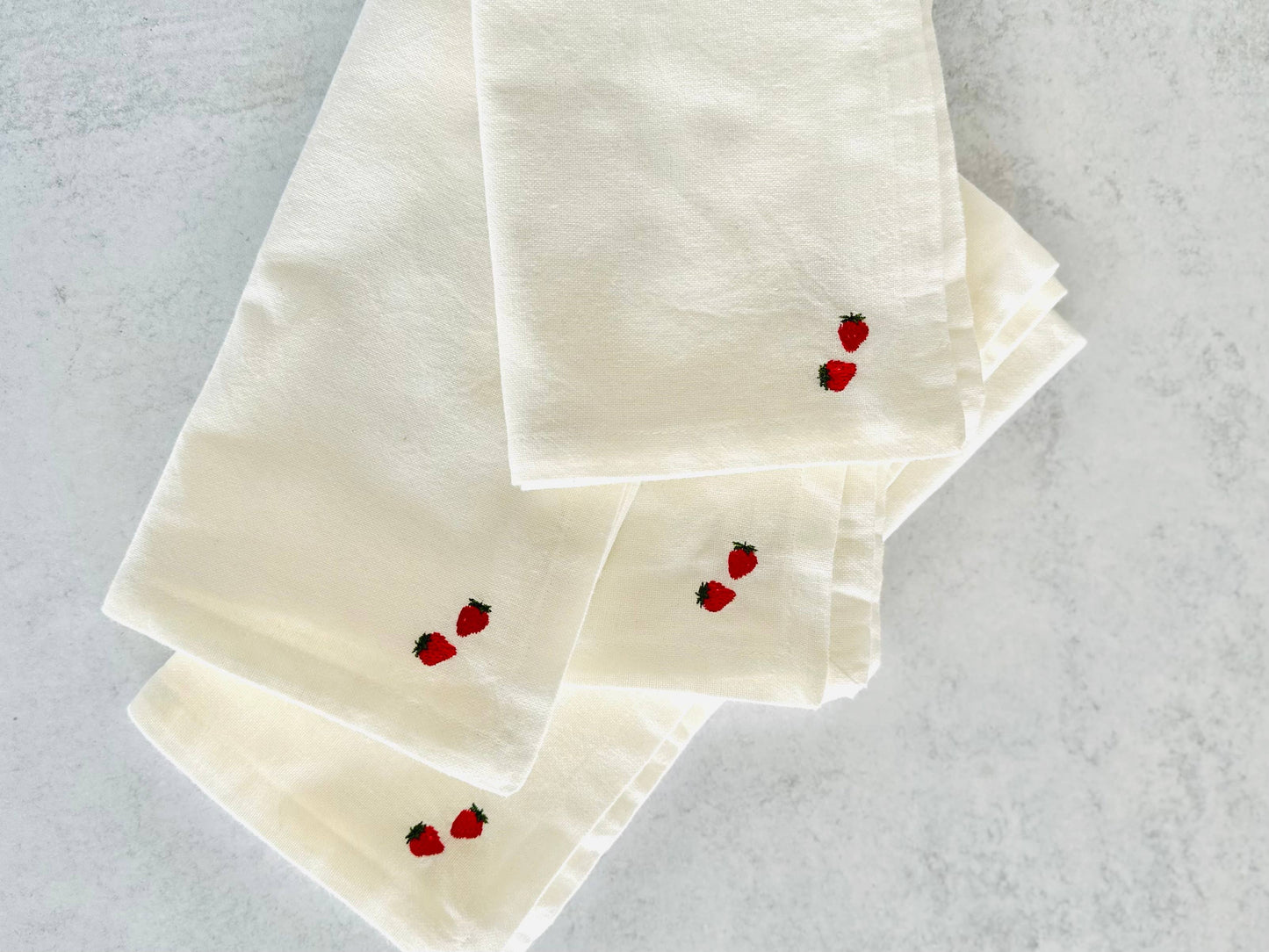 Tiny Strawberry Cloth Napkin