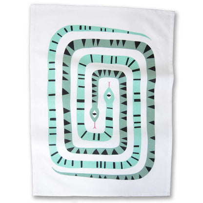 Twin Snake Tea Towel