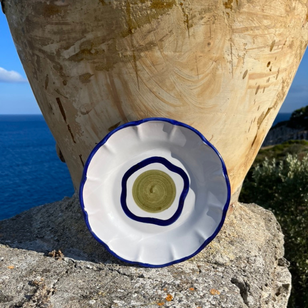 Olive Plate - Handmade & Hand Painted on the Amalfi