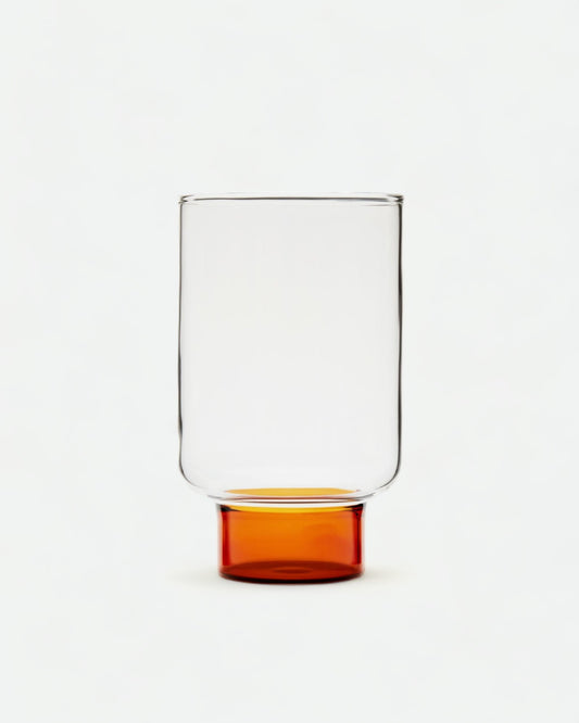 Aita Tall Boro Glass  - Amber Base