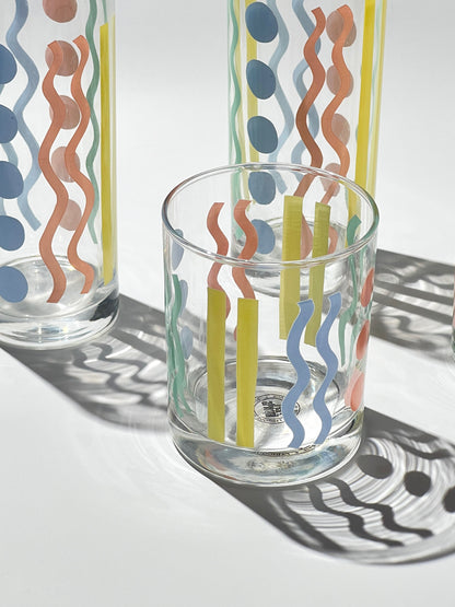 Vintage Pastel Abstract Glass