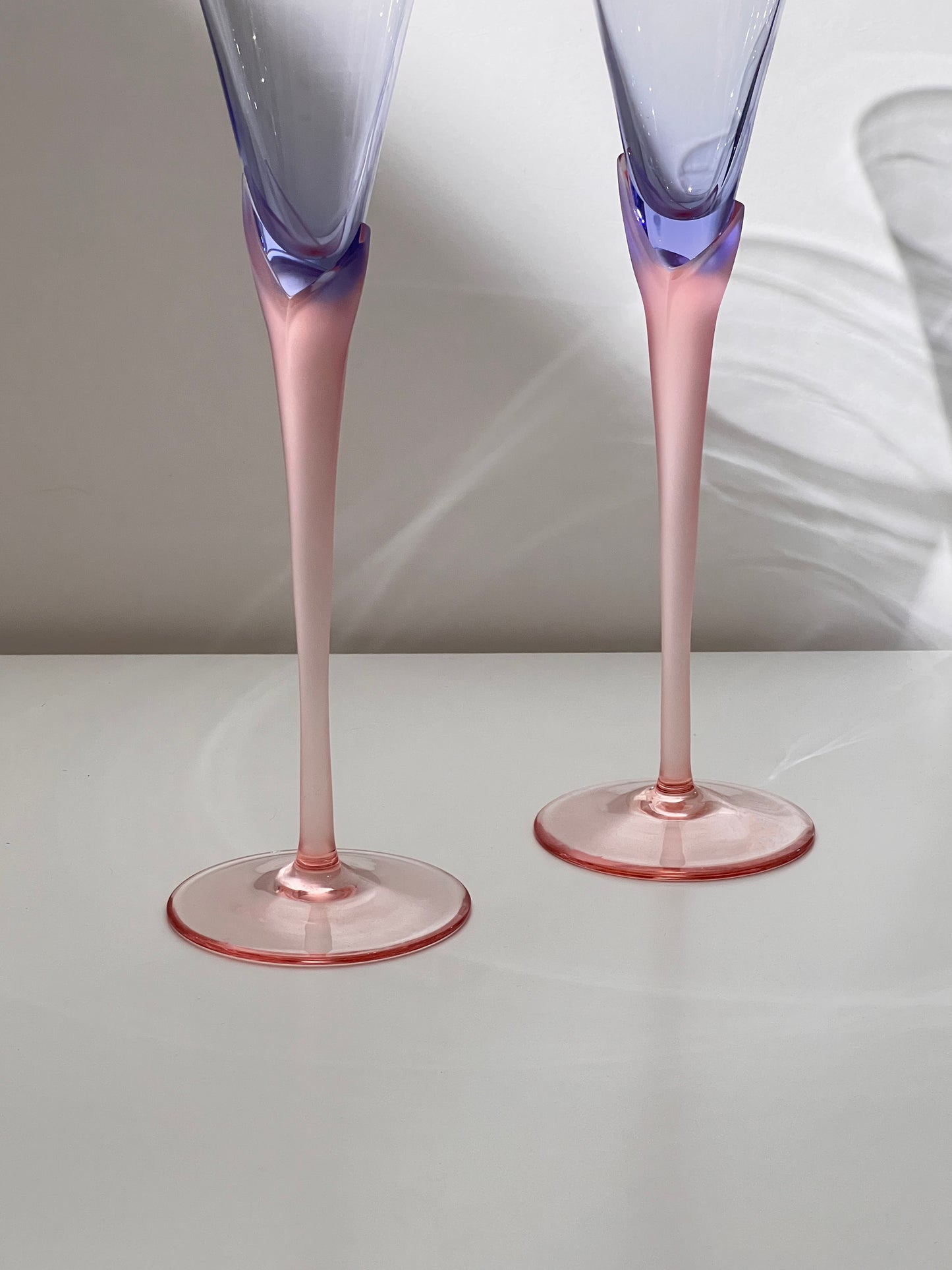 Lavender Pink Long Tulip Glass