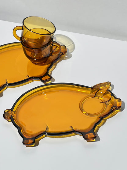 Vintage Piggy Snack Set