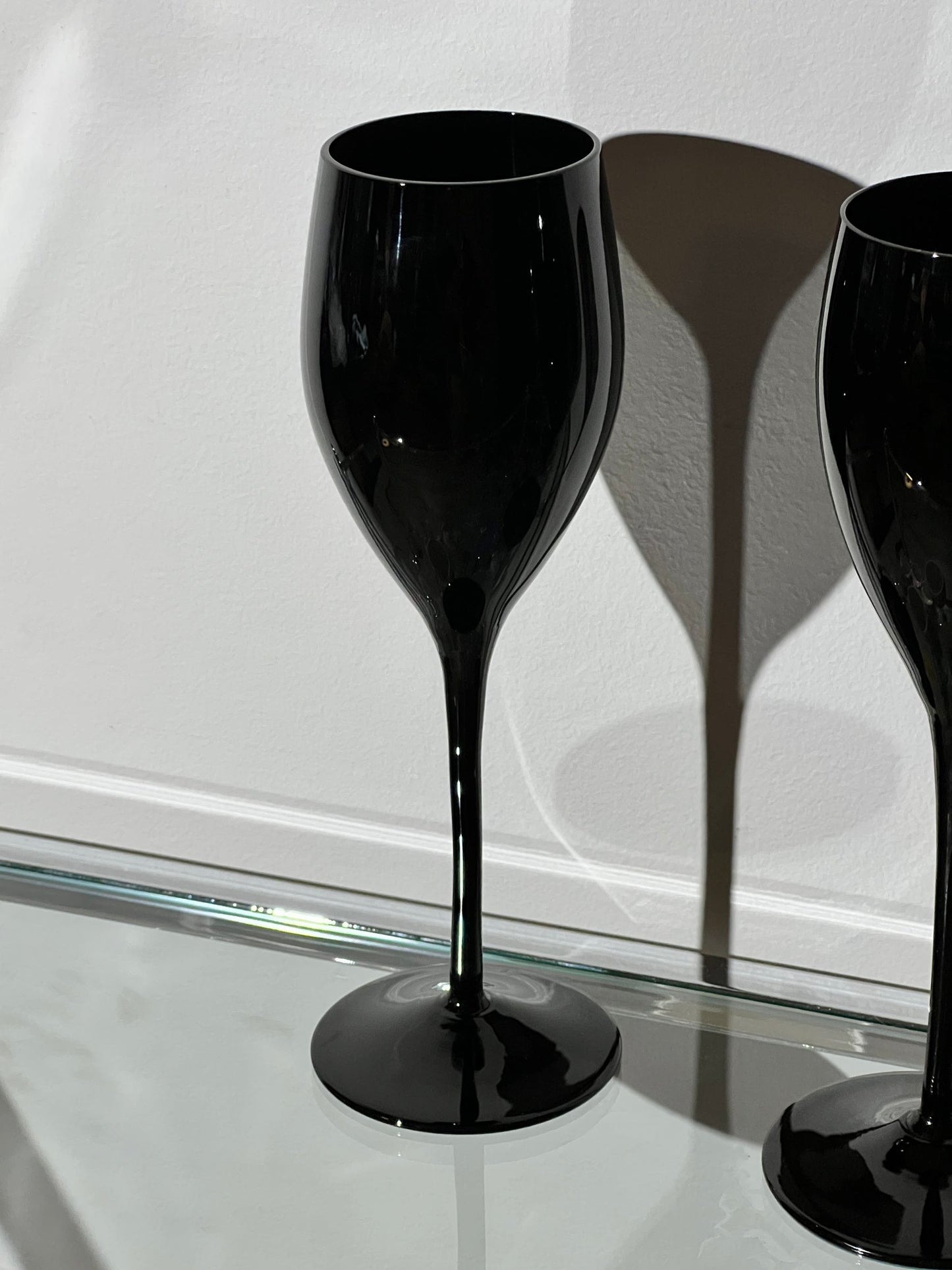 Vintage Midnight Black Champagne Flute