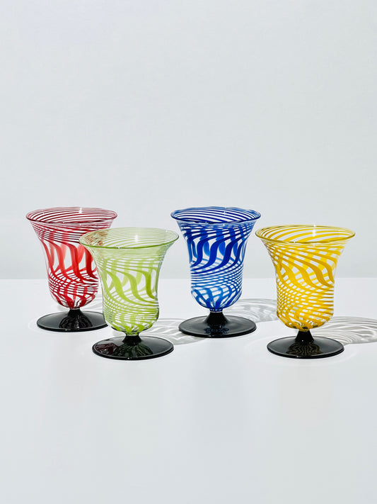 Set of 4 Swirl Shot Glass