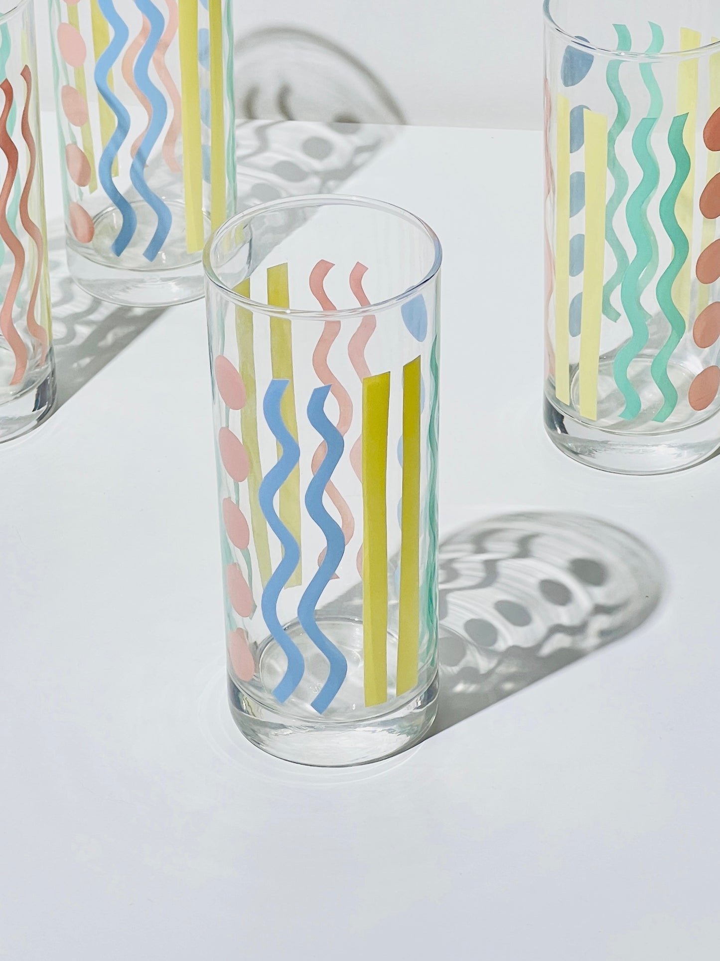 Vintage Pastel Abstract Glass