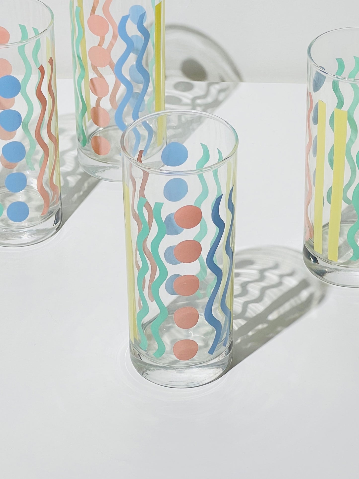 Vintage Pastel Abstract Glass