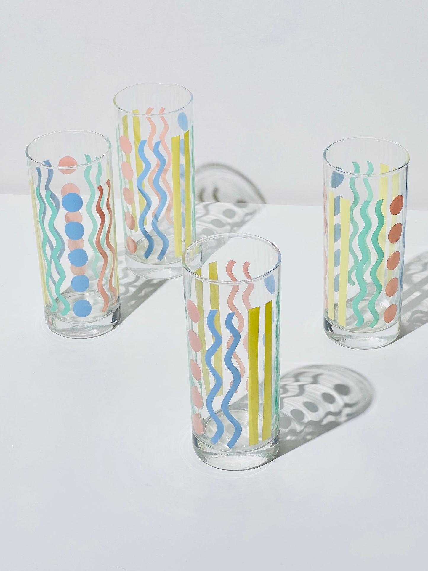 Vintage Pastel Abstract Glass