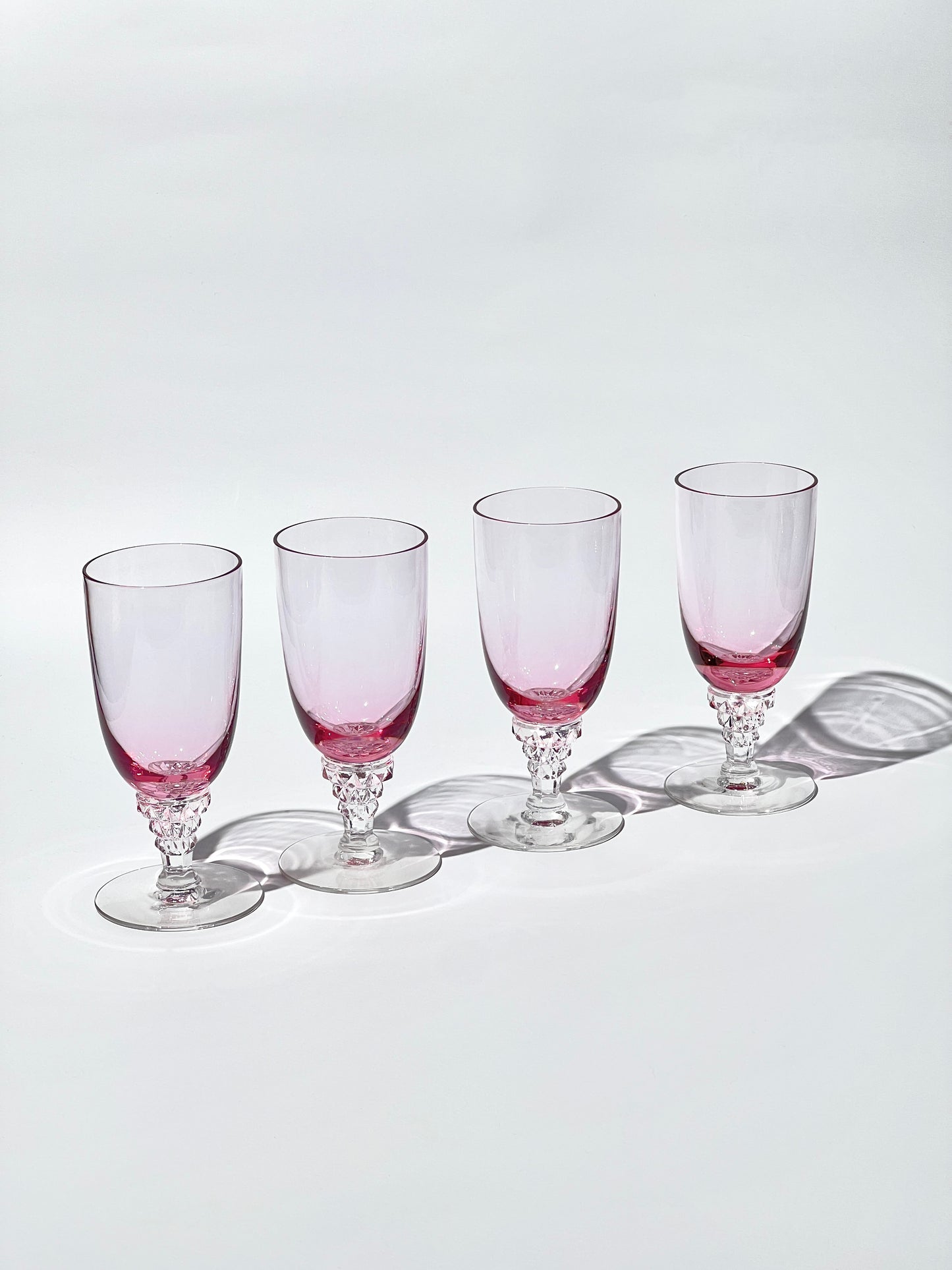 Vintage Pink Diamond Juice Glass