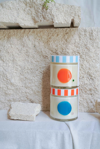 Sea + Sand Hand-painted Glass Candle