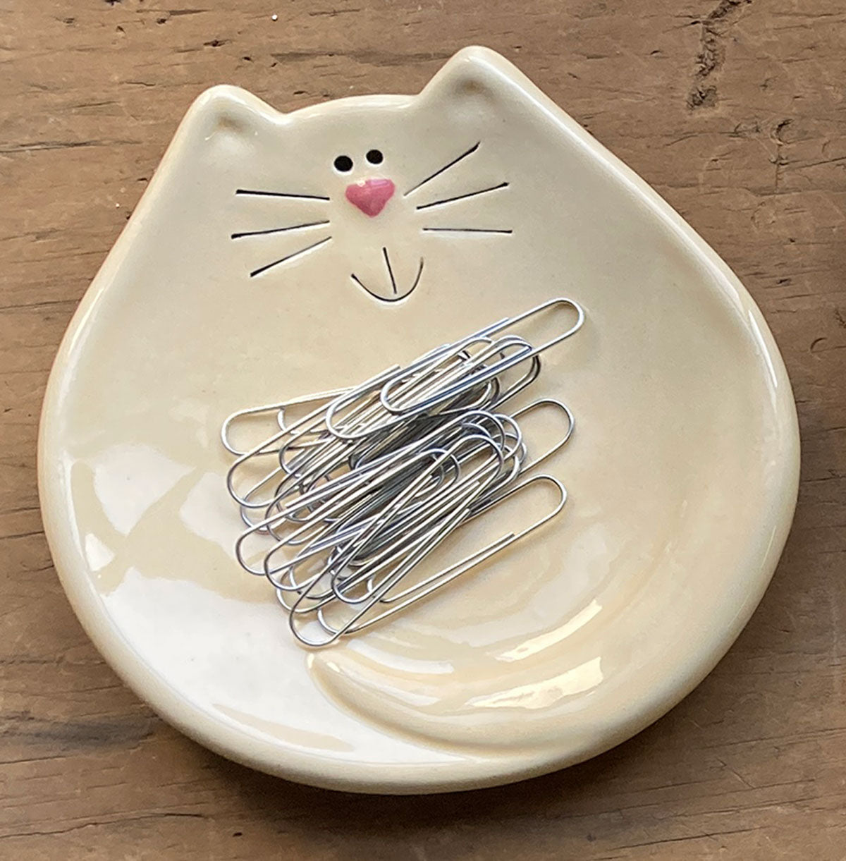 5" Ceramic Cat Dish: Solid