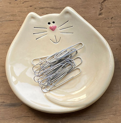 5" Ceramic Cat Dish: Solid