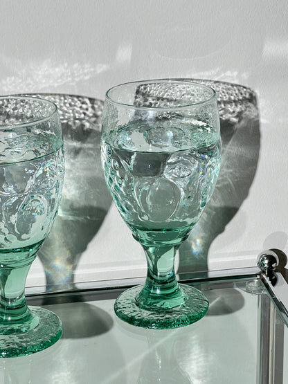 Vintage Embossed Fruit Glass