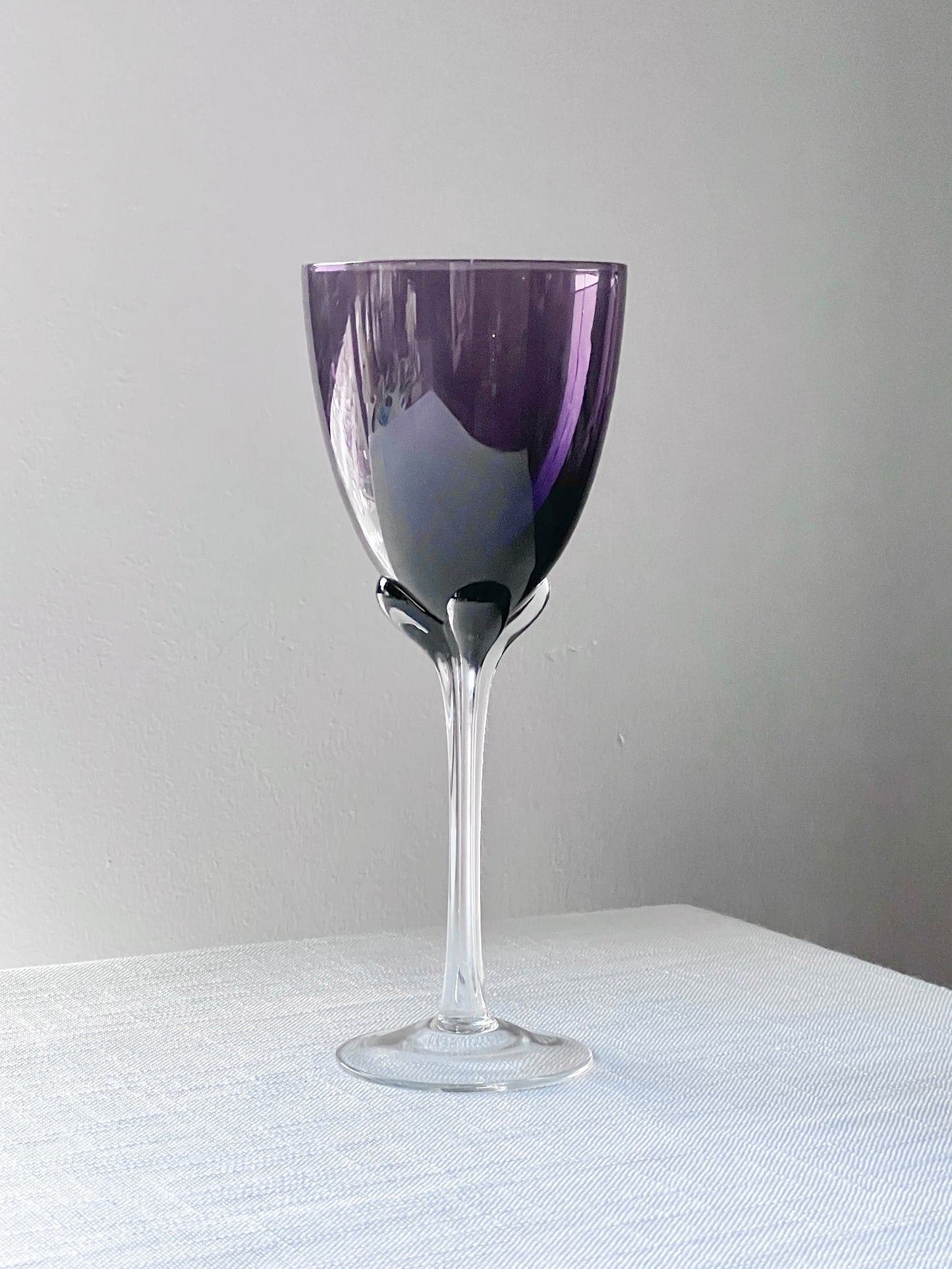 Vintage Dark Purple Large Goblet