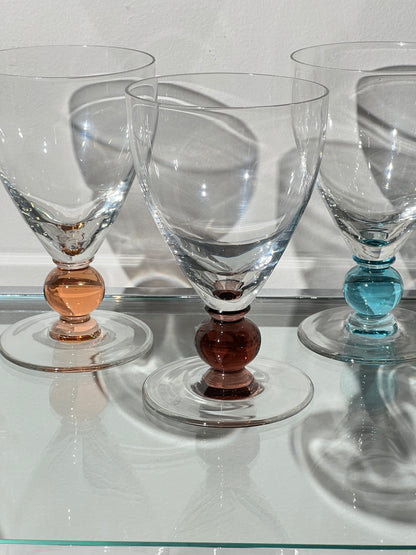 Vintage Color Ball Glass Set