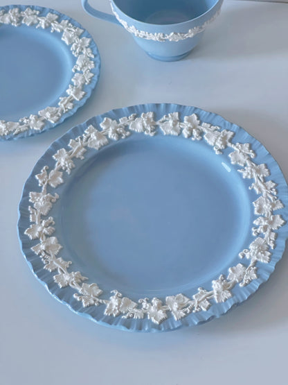 Vintage Embossed Blue&White Dinnerware