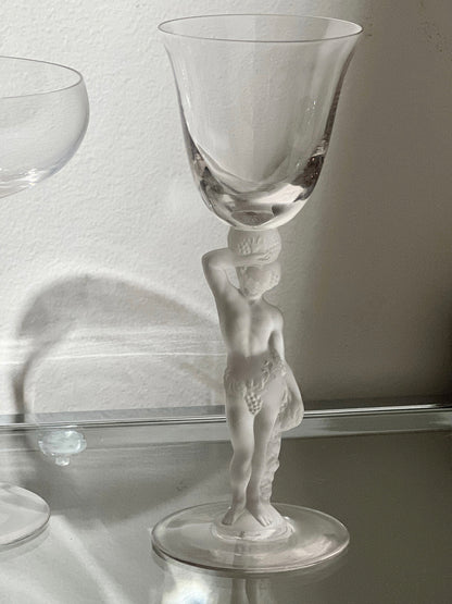 Vintage Nude Frosted Glass