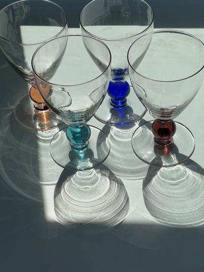 Vintage Color Ball Glass Set