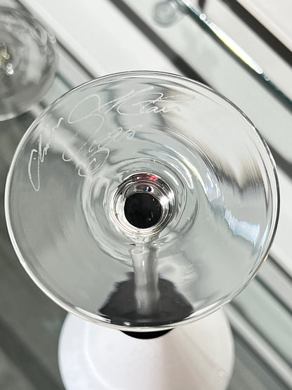 Black & White Wine Glass