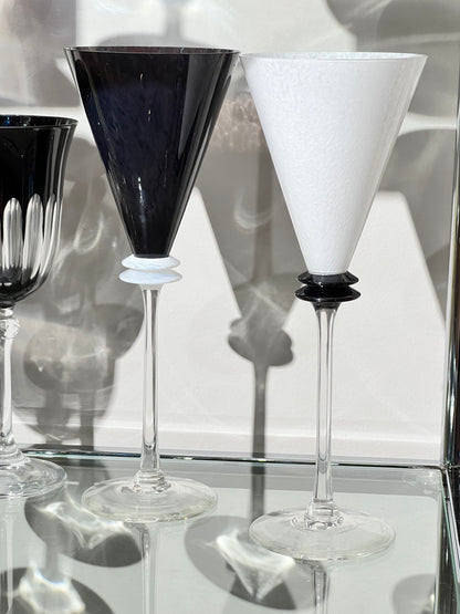 Black & White Wine Glass