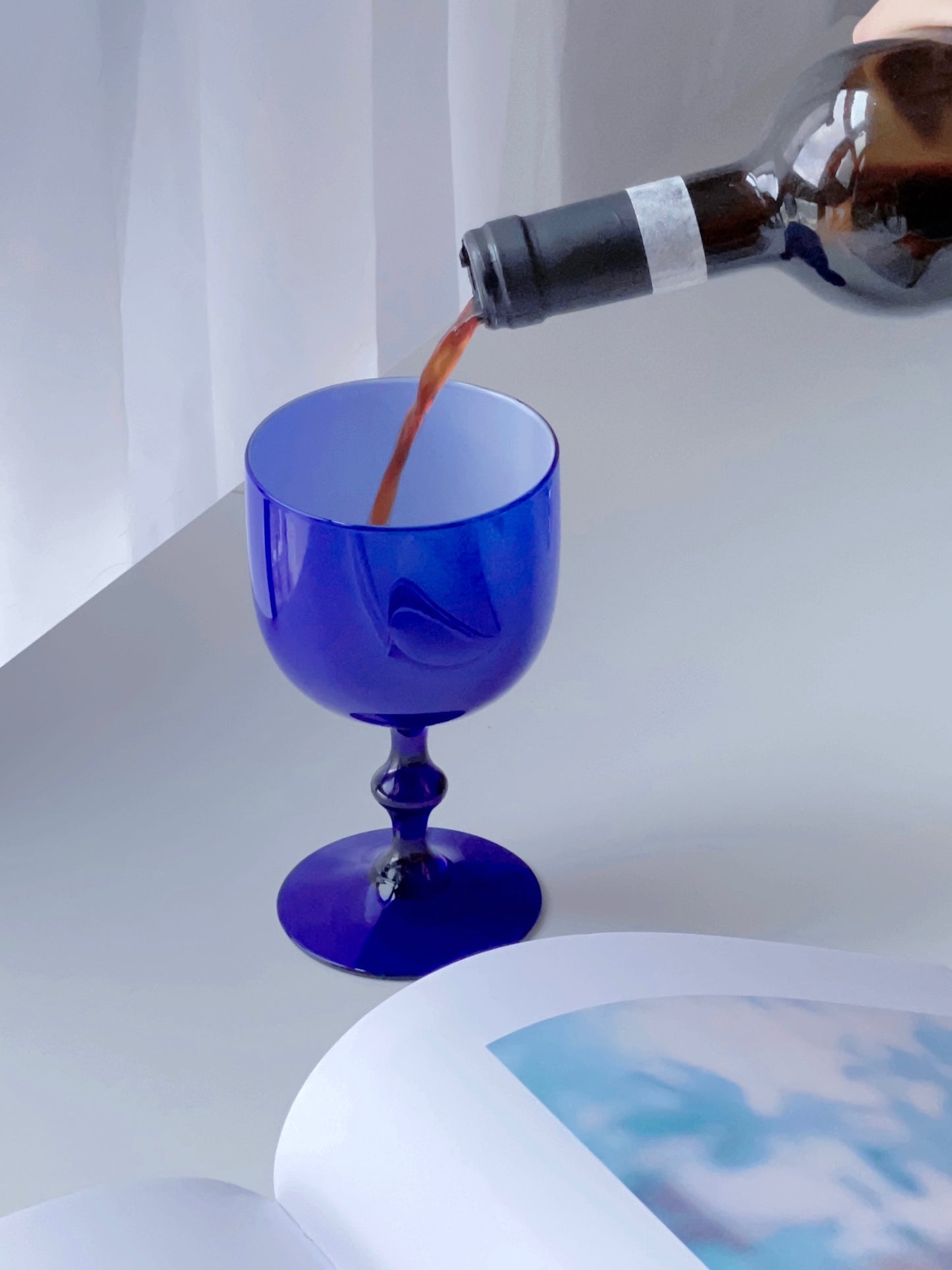 Italian Cobalt Blue Goblet