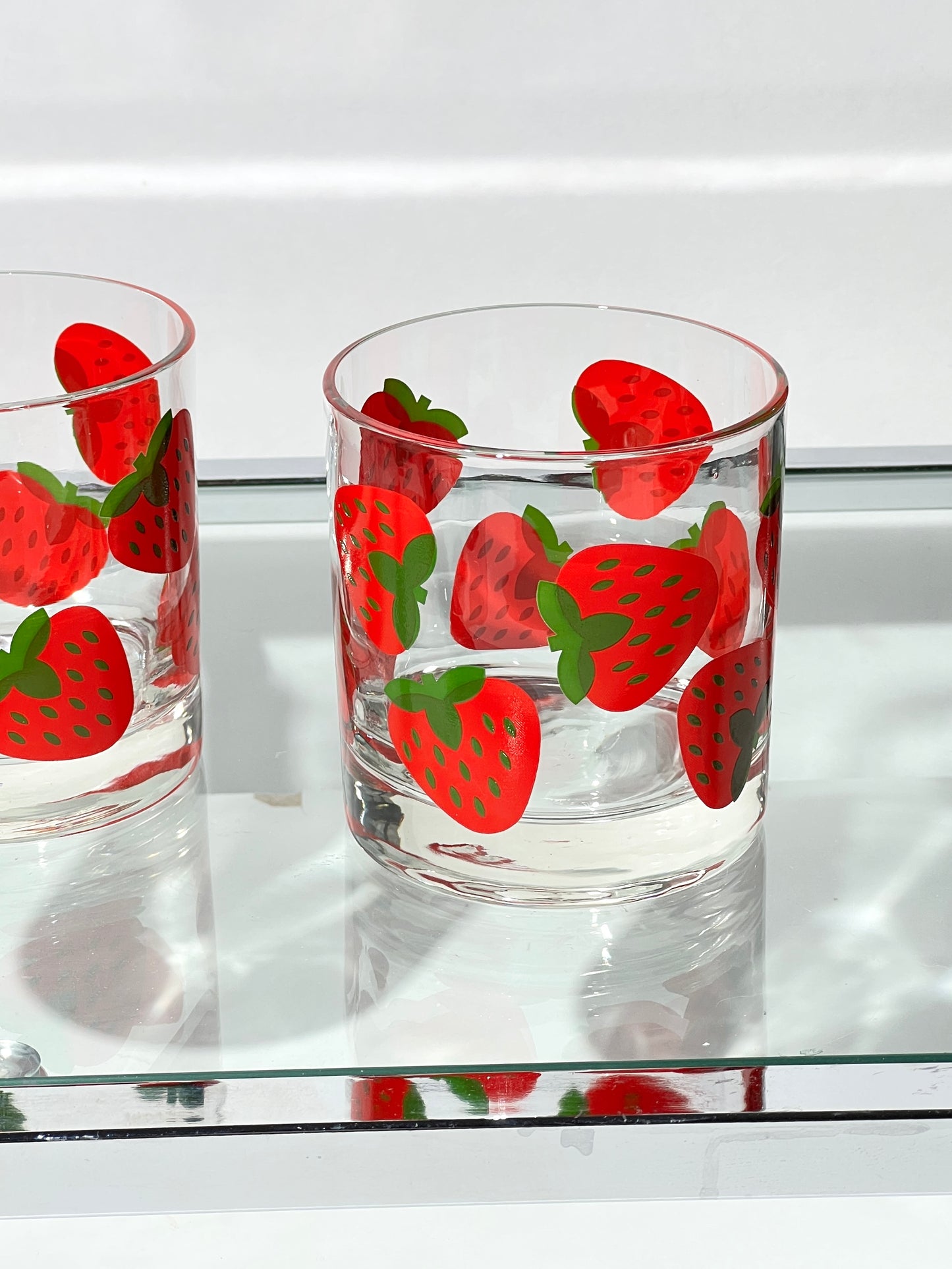 Vintage Strawberry Whiskey Glass