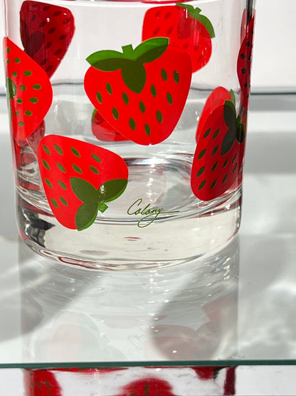 Vintage Strawberry Whiskey Glass