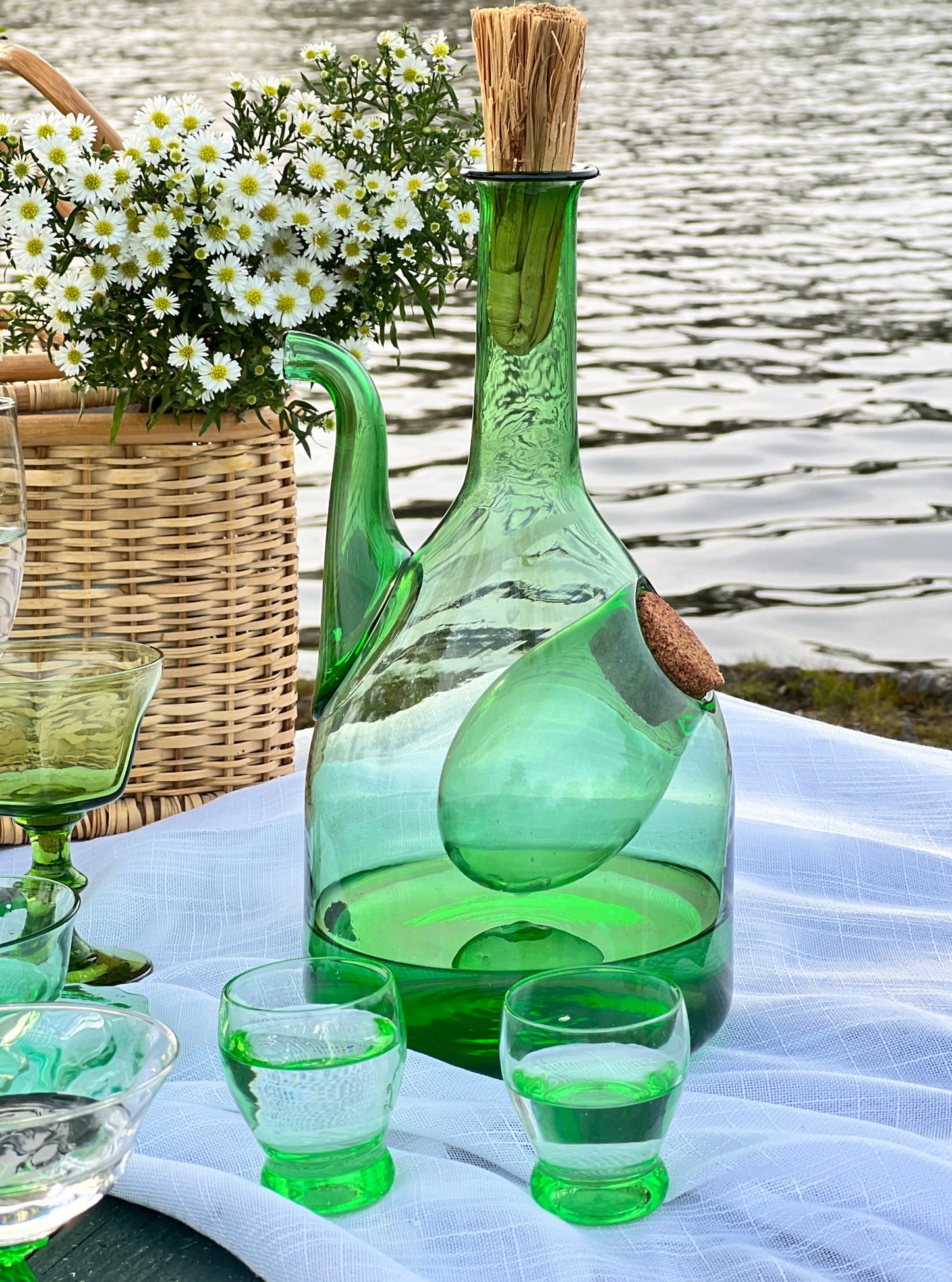 Vintage Italian Decanter with Ice Chamber