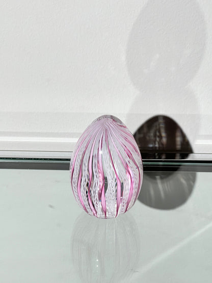 Vintage Pink Egg Ribbon Paperweight