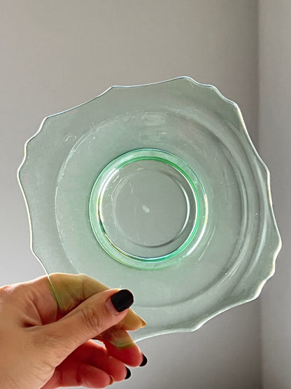 Vintage Square Green Glass