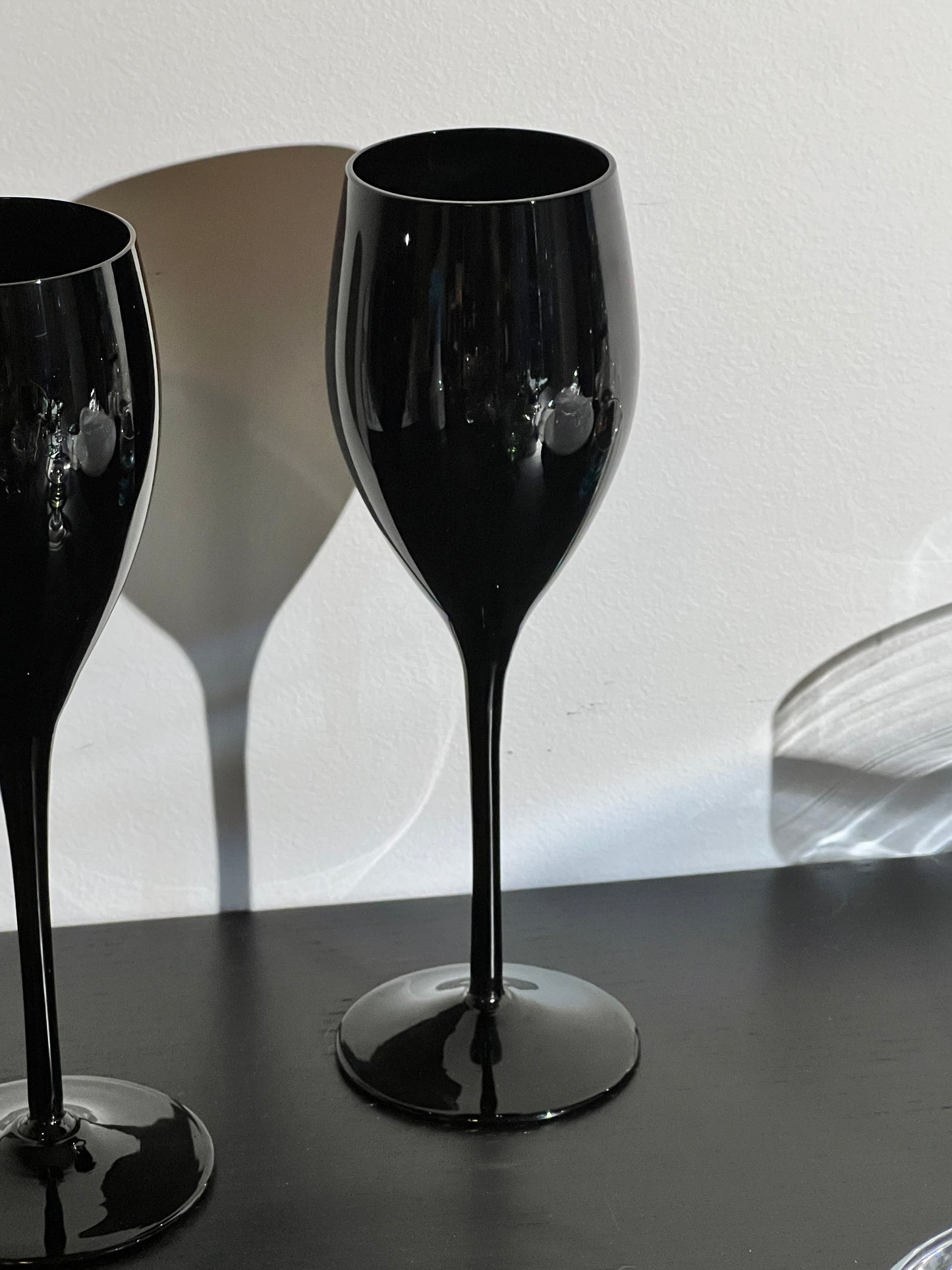 Vintage Midnight Black Champagne Flute