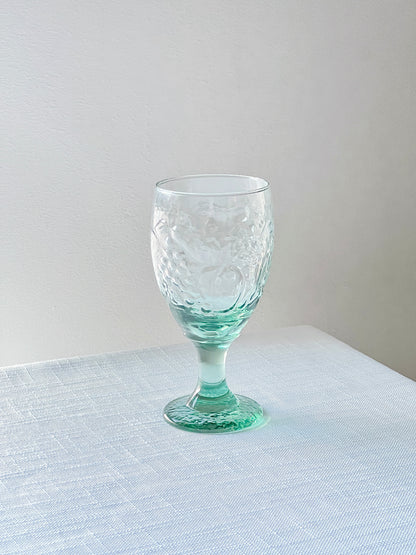 Vintage Embossed Fruit Glass