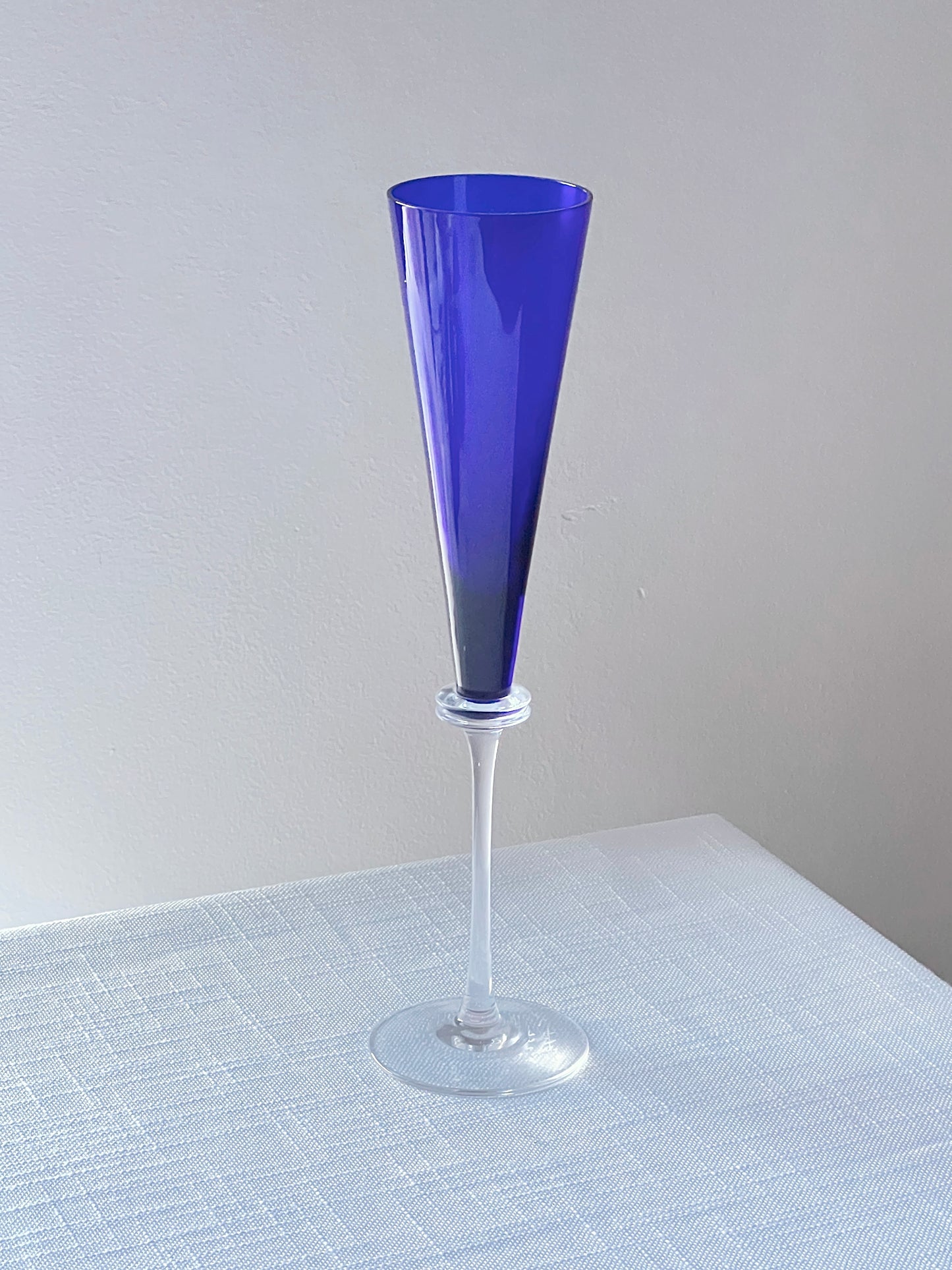 Cobalt Blue Champagne Glass