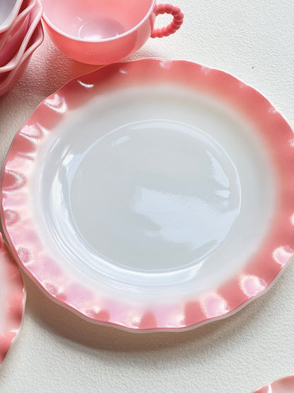 Vintage Pink Ripples Dinnerware