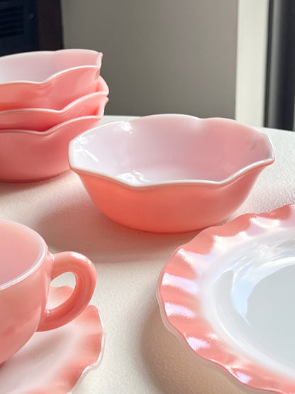 Vintage Pink Ripples Dinnerware