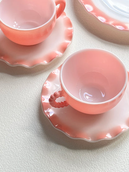 Vintage Pink Ripples Dinnerware