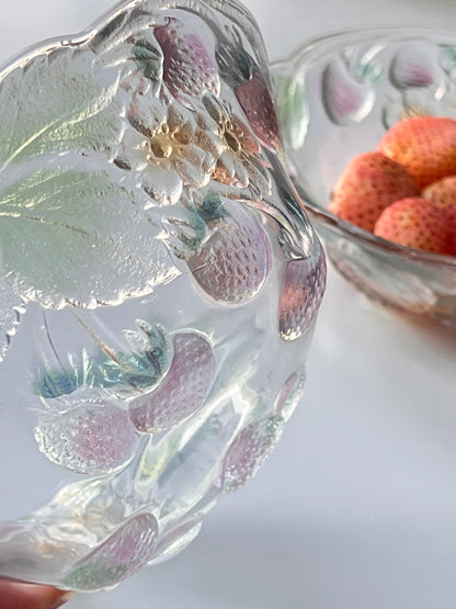 Vintage Embossed Strawberry Bowl