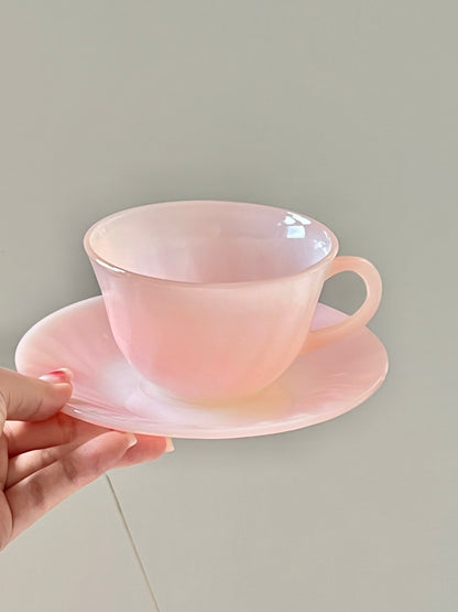 Pink Translucent Milk Glass