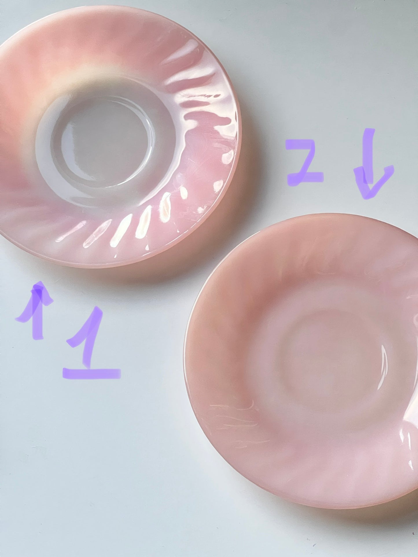 Pink Translucent Milk Glass