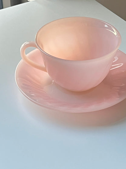 Pink Translucent Milk Glass