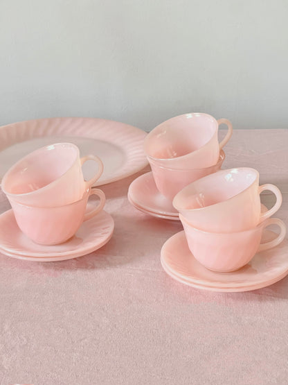 Pink Translucent Milk Glass