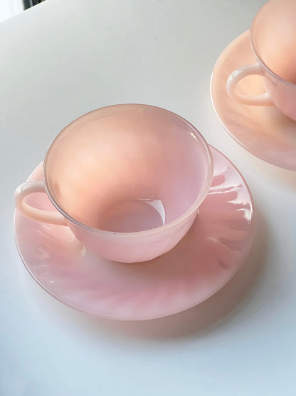 Pink Translucent Milk Glass