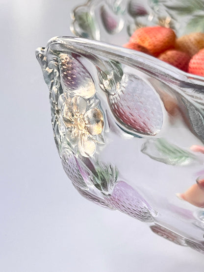 Vintage Embossed Strawberry Bowl