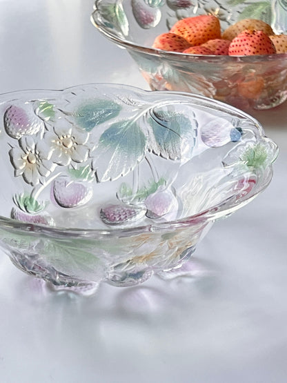 Vintage Embossed Strawberry Bowl