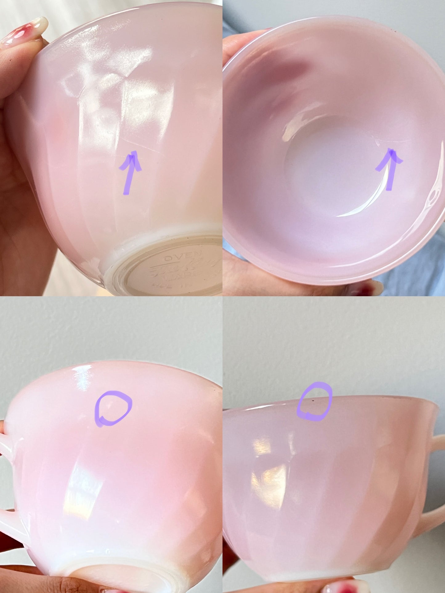 Pink Translucent Milk Glass