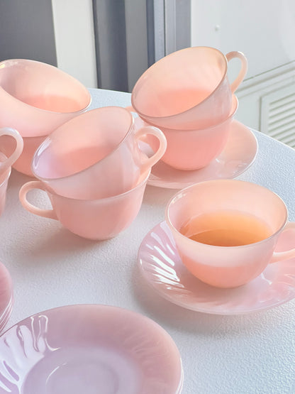 Pink Translucent Milk Glass