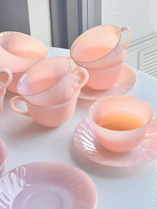 Pink Translucent Milk Glass